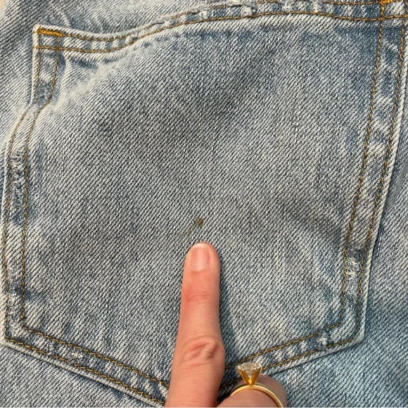 Aritzia Denim Forum The Ex Boyfriend Denim Blue size 26 Organic Cotton - Picture 14 of 16